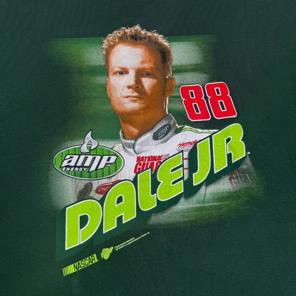 Dale Earnhardt Jr Shirt Mens 2XL Green NASCAR Winners Circle Amp Energy 88 Tee